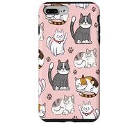 Cute Cats & Claws Pattern for Kittyie and Pet Owners Custodia per iPhone 7 Plus/8 Plus