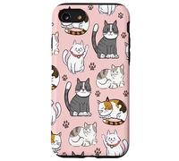 Cute Cats & Claws Pattern for Kittyie and Pet Owners Custodia per iPhone SE (2020) / 7/8