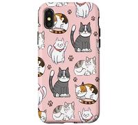 Cute Cats & Claws Pattern for Kittyie and Pet Owners Custodia per iPhone X/XS