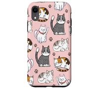 Cute Cats & Claws Pattern for Kittyie and Pet Owners Custodia per iPhone XR