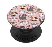 Cute Cats & Claws Pattern for Kittyie and Pet Owners PopSockets PopGrip Adesivo