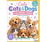 Cute_Cats & Dogs: Coloring Book