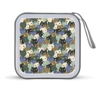Cute Cats Funny CD Case Holder Organizer 40 Capacità DVD Collection Storage Bag Wallet Book per Auto Casa Viaggio