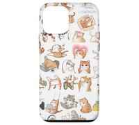 Cute Cats Happy Kawaii Animali Amante dei Gatti Custodia per iPhone 12 mini