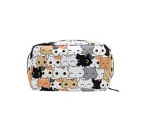 Cute Cats Lovely Makeup Bag Organizer portatile Borsa cosmetica per custodia da trucco da viaggio, regali, borsa da toilette per uso quotidiano per ragazze e donne