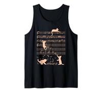 Cute Cats Music Notes Arancione Musicista Arte Canotta