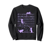 Cute Cats Music Notes Purple Musician Art Felpa
