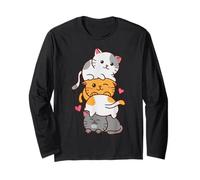 Cute Cats Pile Anime Kawaii Cats Proprietario Gattino Maglia a Manica