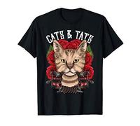 Cute Cats & Tats Inked Funny Tattoo Obsessed Maglietta