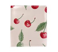 Cute Cherry - Copertina grande sostituibile per libri, in pelle sintetica, riutilizzabile, adatta per notebook da 24,9 x 27,9 cm