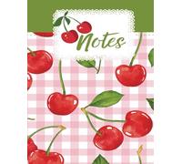 Cute Cherry Notebook | Perfect for Journaling or schoolwork | Cherry themed | 8.5 x 11 college ruled 120 pages| Gift for all ages
