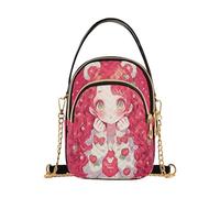 Cute Cherry Red Simple Bear Girl trendy crossbody borsa da viaggio con multi tasche borsa a mano per le donne per la corsa
