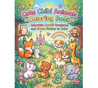 Cute Chibi Animals Coloring Book: Adorable Kawaii Creatures and Sweet Scenes to Color
