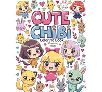 Cute Chibi Coloring Book: Fun and Easy Chibi Girls Coloring Book for Kids Ages 4-8 | 50 Adorable Cartoon Style Kawaii Characters | Big Simple Designs ... | Gift for Girls and Boys | 8.5x11 inches