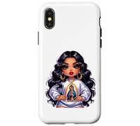 Cute Chibi Mexican Baby Girl Chicana Santa María de Guadalup Custodia per iPhone X/XS