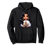 Cute Chibi Mexican Baby Girl Chicana Virgen de Tepeyac Felpa con Cappuccio