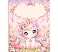 Cute Chibi Unicorn Notebook: Kawaii Animal Composition Book for Girls, Kids, Teens, School Notes, Journaling, Doodling, and Creative Writing