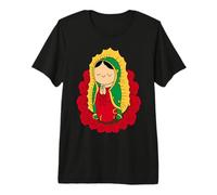 Cute Chibi Virgen de Guadalupe Graphic Saint Virgin Mary Maglietta Premium