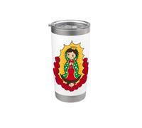 Cute Chibi Virgen de Guadalupe Saint Mary Bicchiere termico in acciaio inox doppia parete
