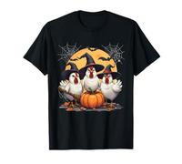 Cute Chickens Witch Funny Farm Halloween Family Matching Maglietta