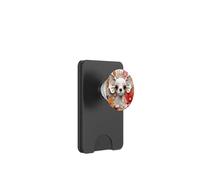 Cute Chihuahua Design Paper Flower Pattern For Dog Mom PopSockets PopWallet per MagSafe