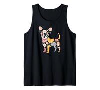 Cute Chihuahua Dog Canine Pet Floral Pattern Canotta