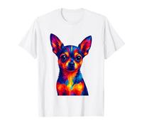 Cute Chihuahua Dog Colorful Dog Lover Pop Art Maglietta