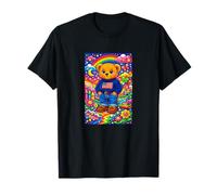 Cute Childish Teddy Bear World Illustration Graphic Designs Maglietta