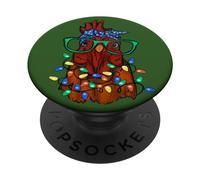 Cute Christmas Chicken Graphic For Women Crazy Chicken Lady PopSockets PopGrip Adesivo