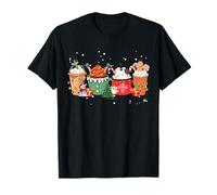 Cute Christmas Coffee Colorful Christmas Lights Holiday Maglietta