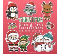 Cute Christmas Coloring Book: Bold and Easy - 45 illustrations