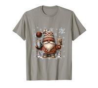 Cute Christmas GNOME Cute Snowflake Patterns White Winter Maglietta