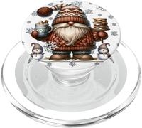 Cute Christmas Gnome Cute Snowflake Patterns White Winter PopSockets PopGrip per MagSafe