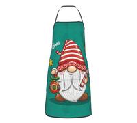 Cute Christmas Gnome With Christmas Ball And Candy Cane Grembiule Barbecue Uomo Unisex Grembiule Cucina Uomo Donna Impermeabile Lavoro Grembiuli Per Cottura Giardinaggio Pittura 52X72Cm