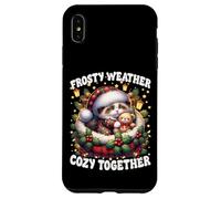 Cute Christmas Kitten In Cozy Cat Bed For Sweater Weather Custodia per iPhone XS Max