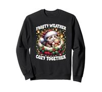 Cute Christmas Kitten in Cozy Cat Bed for Sweater Weather Felpa
