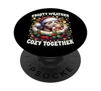 Cute Christmas Kitten In Cozy Cat Bed For Sweater Weather PopSockets PopGrip Adesivo