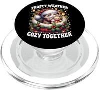 Cute Christmas Kitten In Cozy Cat Bed For Sweater Weather PopSockets PopGrip per MagSafe
