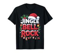 Cute Christmas Lettering Festive Winter Holiday Jungle Bell Maglietta