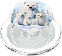 Cute Christmas Polar Bear PopSockets PopGrip per MagSafe