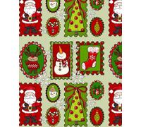 Cute Christmas Stamps Lined Notebook
