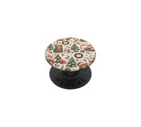 Cute Christmas Teddy Bear Fox and Rabbit Holiday Room Decor PopSockets PopGrip Adesivo
