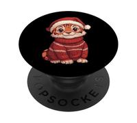 Cute Christmas Tiger | Vacanze di Natale PopSockets PopGrip Adesivo