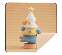 Cute_Christmas_Tree_Disney_Style_1_2, tappetino da gioco in morbida schiuma per attività del bambino, per interni ed esterni, lavabile, per la pancia e gattonare, per bambini, 127 x 127 cm