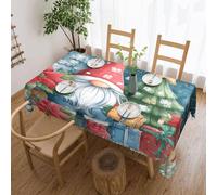 Cute Christmas Tree Gnomes Tovaglia Da Tavola Impermeabile Tovaglia Resistente Copritavolo Per Giardino Decorazione 137X183Cm