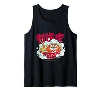 Cute Chubby Tiger Ramen Noodle Bowl Japanese Foodie Lover Canotta