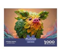 Cute Chubby Vegetable Pig 1000 Pcs Cartoncino Premium Puzzle Whimsical Botanical Animal Immagini Vibranti Gioco Creativo Puzzle Per Adulti E Bambini 70x50cm/1000pcs