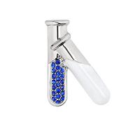 Cute Clothing Decorative Corsage Scarf Shawl Clip for Nurse Brooch Pin, White+Blue Nice processing