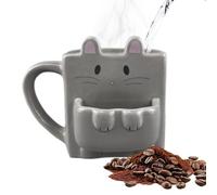 Cute Coffee Cups 435ml Novelty - Drinkware with Cookie Divider Funny Coffee