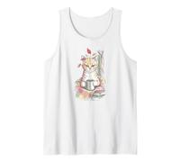 Cute Coffee Latte Art Gift for Mom Cafe Energy Cat Lover Canotta